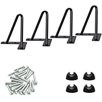 Drenky 4 piezas Patas de mesa de horquilla Patas de mesa de metal DIY de 4 pulgadas de altura para uso pesado Perfecto…